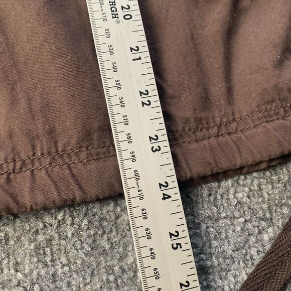 Ablanche Cargo Shorts Mens 38 Brown Y2K Baggy Fit Pockets 100% Cotton 12" Inseam - Picture 5 of 13